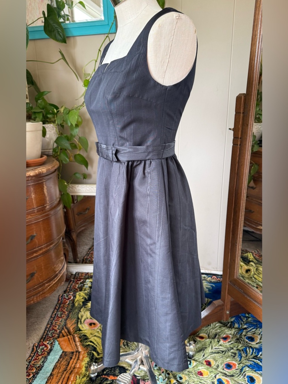 Isaac Mizrahi For Target Taffeta Black Fit & Flare Couture Party Dress Size 8 - Picture 6 of 12